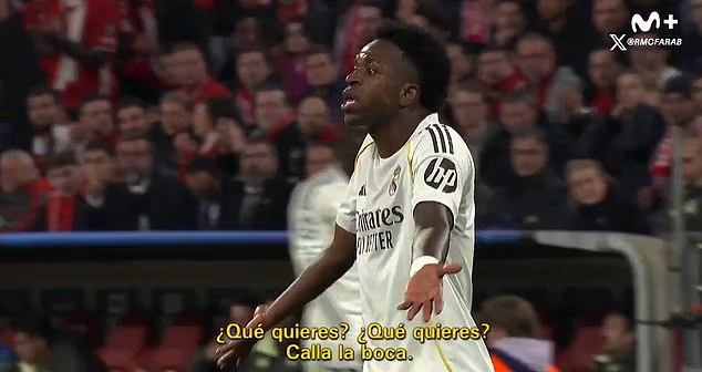 Jude Bellingham viene detto “zitto” dal compagno di squadra del Real Madrid Vinicius Jnr in una discussione furiosa mentre le stelle crollano durante l’uscita irascibile della Champions League