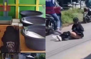 Virale! Colta sul fatto mentre cercava di rubare soldi da un negozio, questa donna improvvisamente si toglie i pantaloni e si comporta come un ODGJ