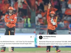 I fan impazziscono mentre Abhishek Sharma illumina Hyderabad con un secolo straordinario nella partita SRH vs DC IPL 2026
