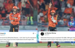I fan impazziscono mentre Abhishek Sharma illumina Hyderabad con un secolo straordinario nella partita SRH vs DC IPL 2026