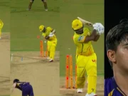 IPL 2026 (GUARDA): Kartik Tyagi lancia uno squartatore assoluto per sbarazzarsi di Sanju Samson durante lo scontro CSK vs KKR