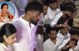 GUARDA: Mohammed Siraj consola l’emozionato Zanai Bhosle all’ultima cerimonia di Asha Bhosle