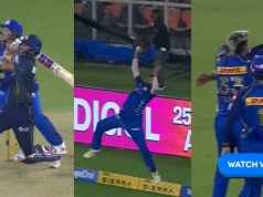 GUARDA: Naman Dhir sferra un colpo sorprendente per licenziare Washington Sundar nello scontro GT vs MI IPL 2026