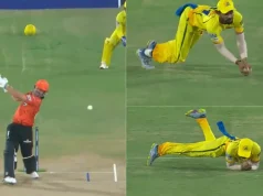 GUARDA: Ruturaj Gaikwad grida per licenziare Travis Head nello scontro SRH vs CSK IPL 2026