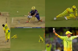 IPL 2026 (GUARDA): Sarfaraz Khan prende una straordinaria presa bassa per licenziare Ramandeep Singh, suggellando la vittoria del CSK contro KKR