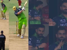 IPL 2026 (GUARDA): Virat Kohli è rimasto sbalordito dopo che Tim David ha sconfitto Lungi Ngidi per un potente sei piatto in RCB vs DC