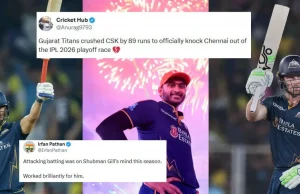 I fan esplodono quando il trio GT Shubman Gill, Sai Sudharsan e Jos Buttler eliminano il CSK dall’IPL 2026